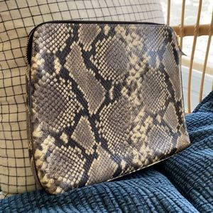 India Hicks Snakeskin Print Clutch